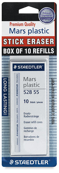 Retractable Stick Eraser Refill, Pkg of 10