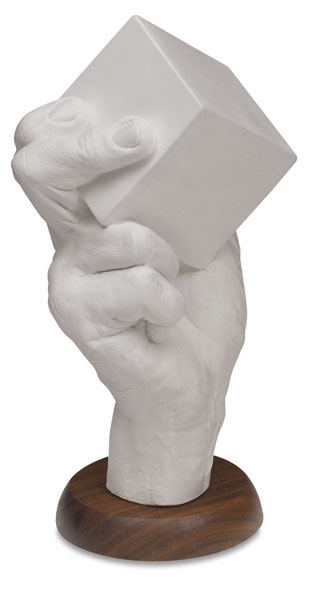 Hand Stand, with Cube