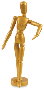Painted Artist Manikin, Gold