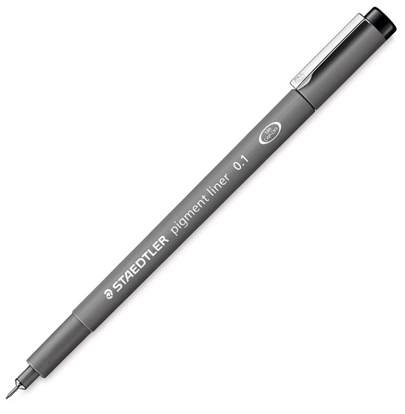 Black Pigment Liner Pen, 0.1 mm