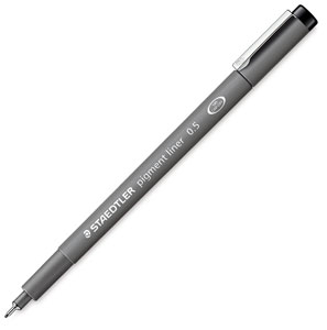 Black Pigment Liner Pen, 0.5 mm