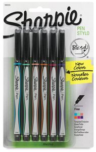 Sharpie Pen, Set of 6 Assorted New Colors