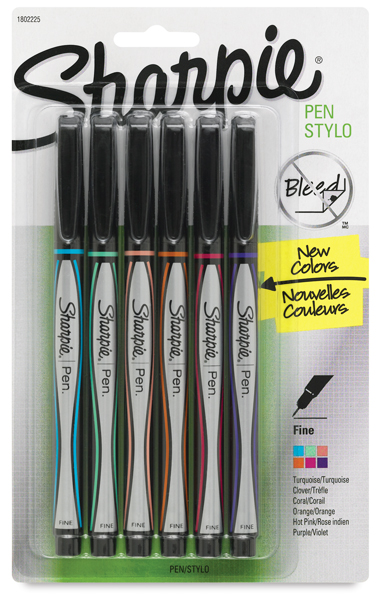 Sharpie Pen, Set of 6 Assorted New Colors