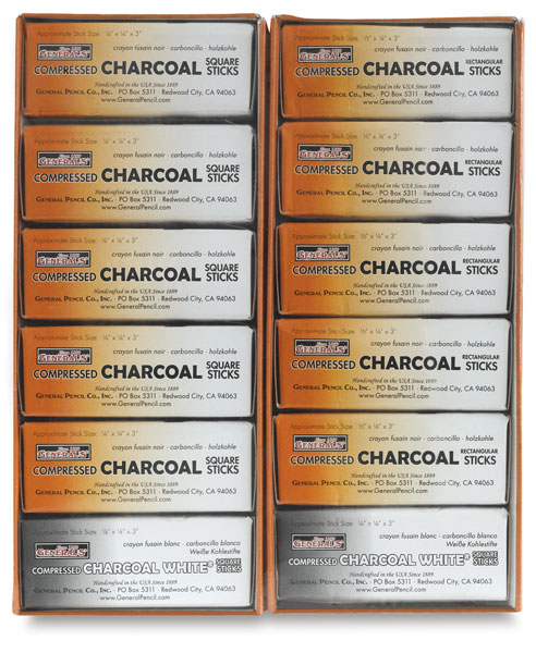 Compressed Charcoal, Class Pack of 114