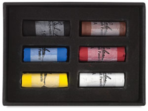 Half-Size Medium-Soft Pastel Sticks, Set of 6