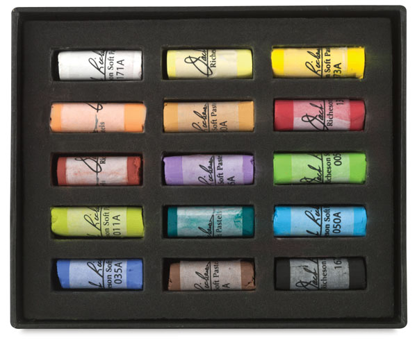 Half-Size Medium-Soft Pastel Sticks, Set of 15