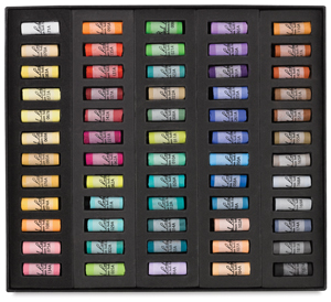 Half-Size Medium-Soft Pastel Sticks, Set of 60