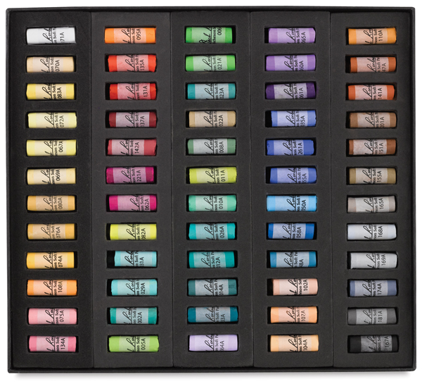 Half-Size Medium-Soft Pastel Sticks, Set of 60