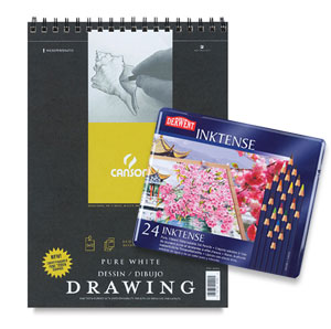 Derwent Inktense and Canson Pure White Set Derwent Inktense and Canson Pure White Set