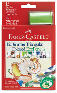 Jumbo Triangular Colored EcoPencils, Set of 12