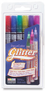 Glitter Markers, Set of 6