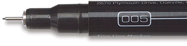 Extra Fine Line,  Nib Size 005 