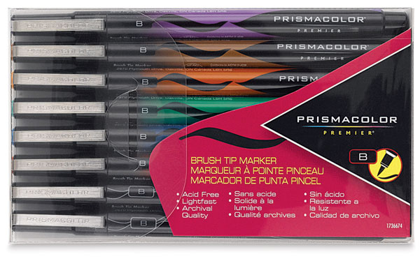 Brush Tip Markers, Set of 8