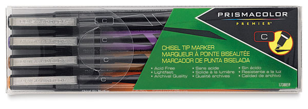 Chisel Tip Markers, Set of 4 Fashion Colors