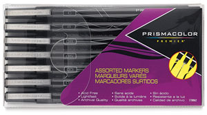 Mixed Tip Markers, Set of 7 Black