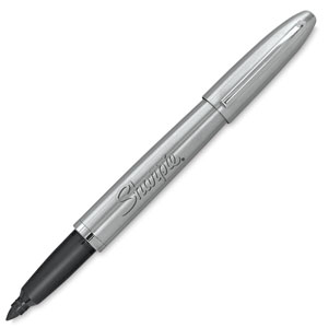 Premium Stainless Steel Fine Point Marker, Black