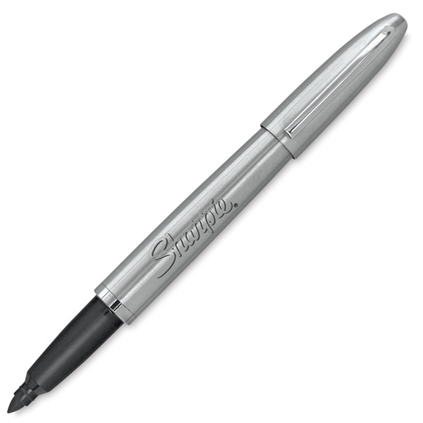 Premium Stainless Steel Fine Point Marker, Black
