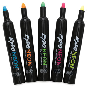 Neon Dry Erase Markers, Set of 5 Neon Dry Erase Markers, Set of 5