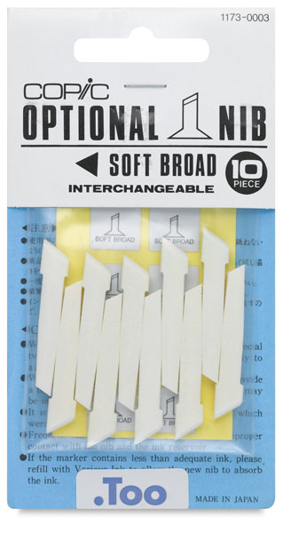 Original Replacement Nibs, Set of 10, Soft Broad