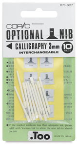 Original Replacement Nibs, Set of 10, Calligraphy, 3 mm