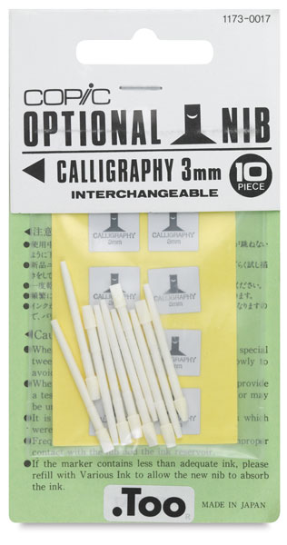 Original Replacement Nibs, Set of 10, Calligraphy, 3 mm