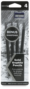 Graphite Pencil Pkg of 4  with FREE Sharpener 