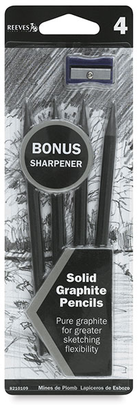 Graphite Pencil Pkg of 4  with FREE Sharpener 