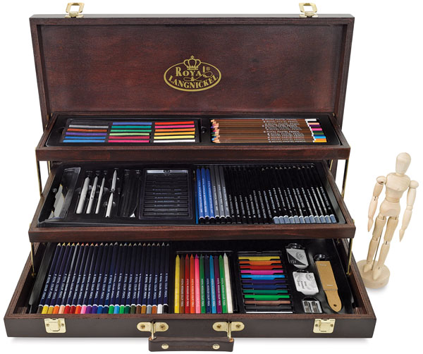 Royal Langnickel Deluxe Wood Box Drawing Set BLICK art materials