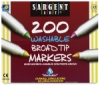 Broad Tip Washable Markers, Class Pack of 200