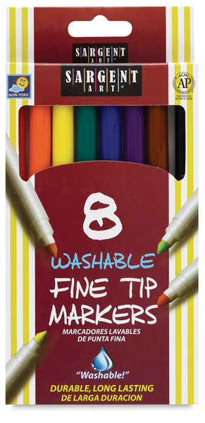 Fine Tip Washable Markers, Set of 8&nbsp; NEW! 