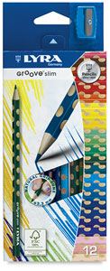 Lyra Groove Slim Colored Pencils, 12 Count