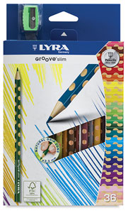 Lyra Groove Slim Colored Pencils, 36 Count