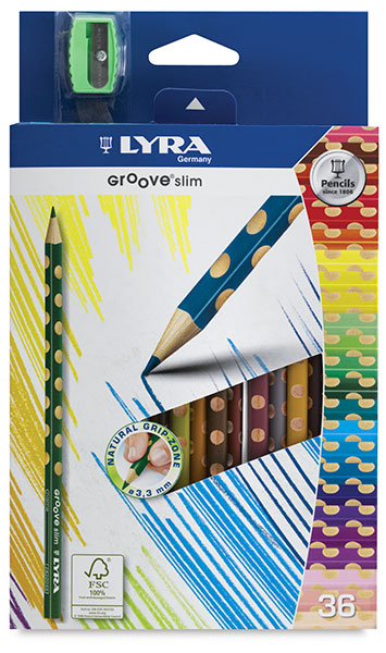 Lyra Groove Slim Colored Pencils, 36 Count