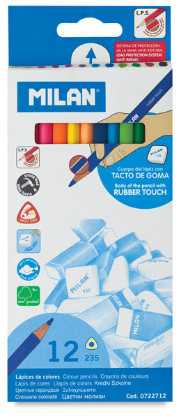 Rubber Touch Colored Pencils, Set of 12