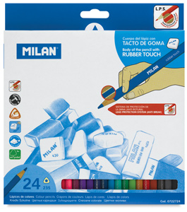 Rubber Touch Colored Pencils, Set of 24
