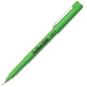 Artline 200 Writing Pen, Yellow Green