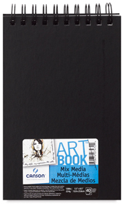 Mix Media Hardbound Art Books,40 sheets  5 ½" x 8 ½" Landscape