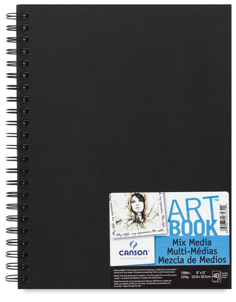 Mix Media Hardbound Art Books, 40 sheets   9" x 12" Portrait