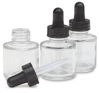 Empty Glass Ink Bottles