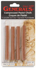 Sienna Pastel Chalk, Pkg of 4