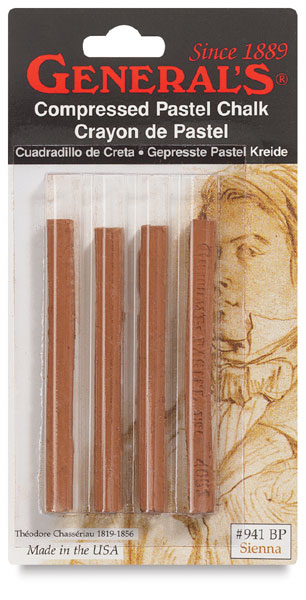 Sienna Pastel Chalk, Pkg of 4