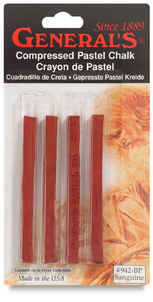 Sanguine Pastel Chalk, Pkg of 4