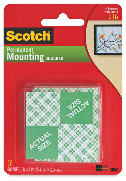 Permanent Mounting Squares, Pkg of 16