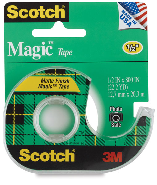 Magic Tape in Dispenser, &frac12;" Width