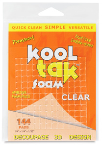 Clear Adhesive Foam, Pkg of 144 Pads