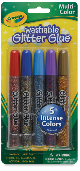 Multicolor Glitter Glue, Set of 5