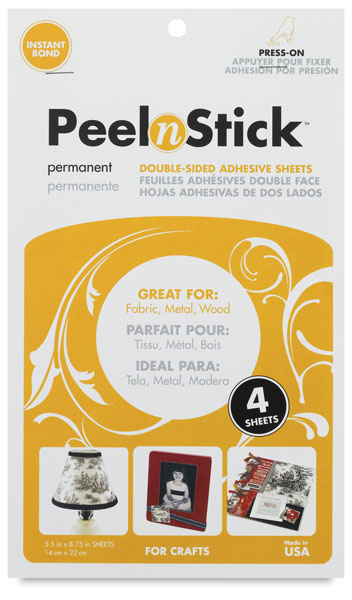 Peel n Stick Double-Sided Adhesive Sheets, Pkg of 4