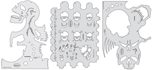 Skull Master Templates, Set of 3