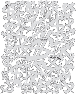 Kustom FX II Dolla' Bill Template