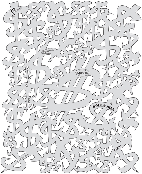 Kustom FX II Dolla' Bill Template